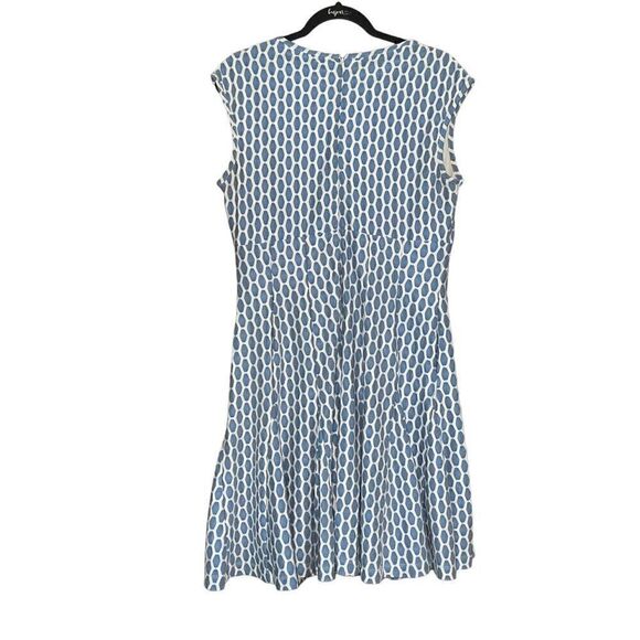 JUST…TAYLOR Blue & White Fit Flare Dress Size 14 - Picture 3 of 9